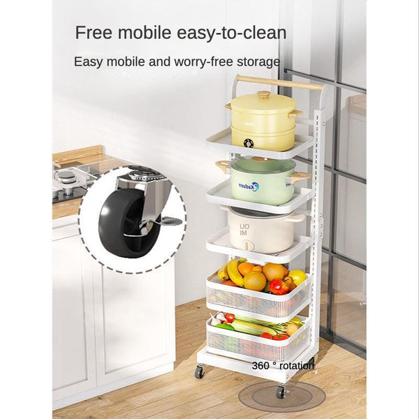 Kitchen pot rack multi-layer storage rack floor type household vegetable pot rack multi-functional