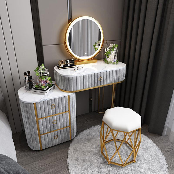 Luxury Marble Light Bedroom Net Red Style Modern Simple Storage Cabinet One Small Family Dressing