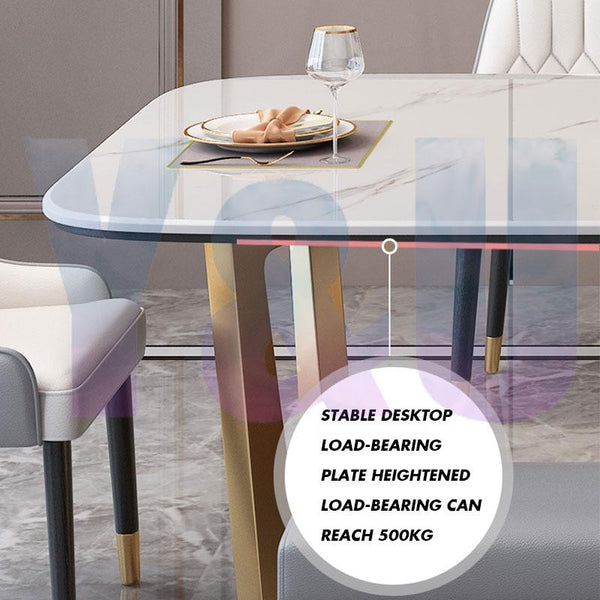 Light Luxury Telescopic Slate Dining Table Simple With Induction Cooker Dining Table And Chair