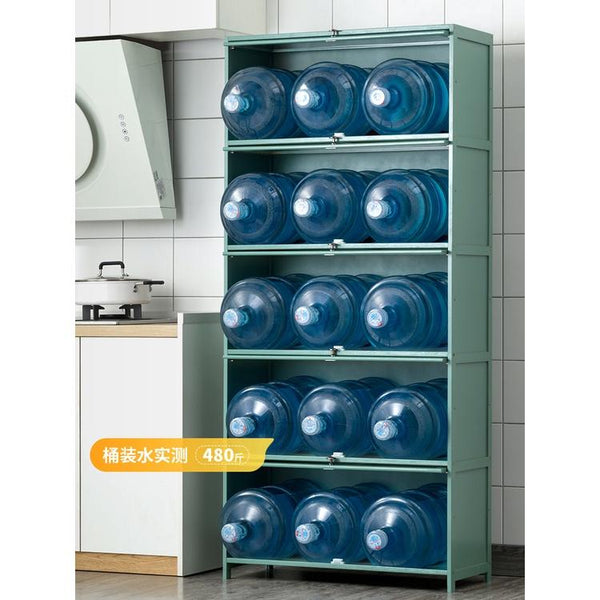 (EIYI) Kitchen Storage Cabinet Floor Multi-storey Cupboard Living Room Balcony Shelf With Door