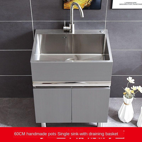 304 Sink Stainless Wash Pool Basin Steel Laundry Cabinet Bathroom Cabinets Washbasin Laundry Pool