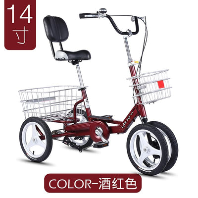 🎉 2022 New 🎉 Lovis Human Tricycle Old Man Pedal Small Bicycle Adult Cargo Scooter Single Tricycle