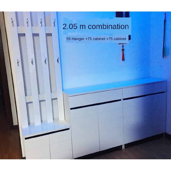 Cabinet Household Door Simple Modern Entrance Hall Hanging Coat Rack Large Capacity Partition Shoe