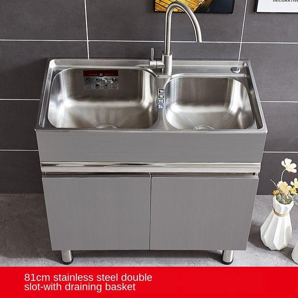 304 Sink Stainless Wash Pool Basin Steel Laundry Cabinet Bathroom Cabinets Washbasin Laundry Pool