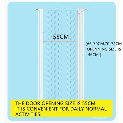 BOUSSAC Pet Fence Metal Staircase Safety Gate 66-159cm Protection Fencing