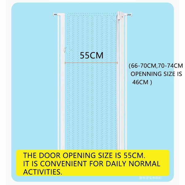 BOUSSAC Pet Fence Metal Staircase Safety Gate 66-159cm Protection Fencing