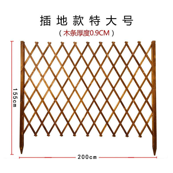 Outdoor Anticorrosive Wooden Fence Guardrail Telescopic Indoor Flower Garden Courtyard Decoration
