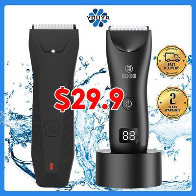 Groin Balls Trimmer Private Shaver for Man Wireless Electric Shaver Replaceable Ceramic Blades