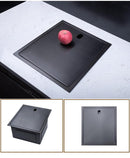 Hidden Bar Sink Kitchen Invisible Handmade Single Slot with Lid Zhongdao Small Basin Stainless Steel