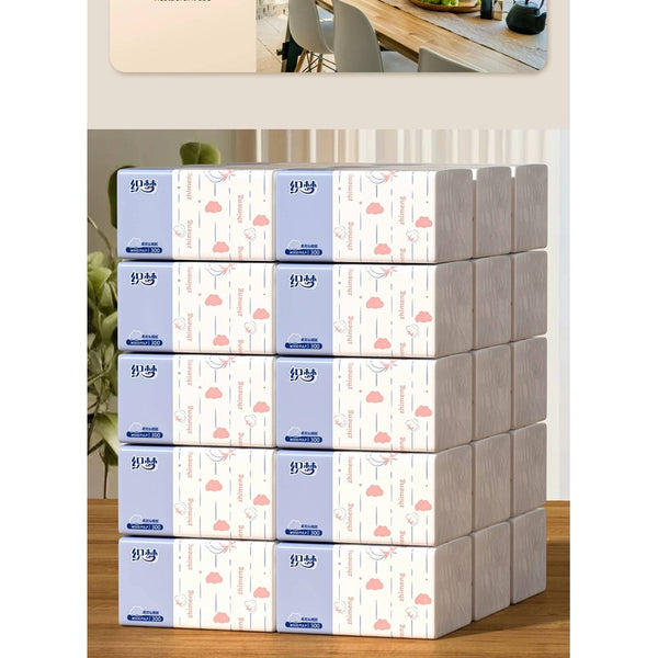 [4 Packs] Wood Pulp Facial Tissue for Hand Wiping