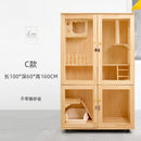 Solid wood cat cage luxury cat villa wooden cage cat cabinet home indoor cat cage double-decker cat
