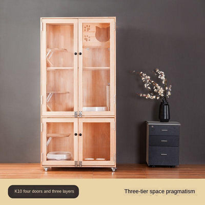 Pazazz 3 Tier Solid Wood Car Condo/Cage/House (Furever)