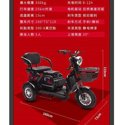 PIGEON Electric Bike Household Electric Tricycle Small Mobility Battery Bike
