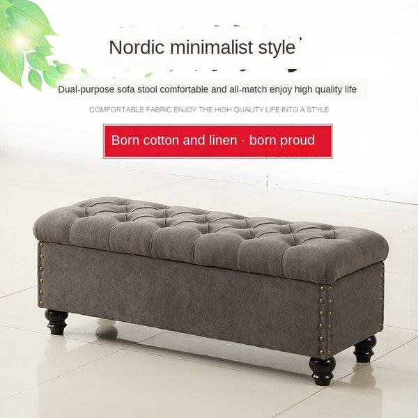 Nordic Change Shoe Stool Storage Sofa Bench Door Storage Foot Pedal Bed Tail