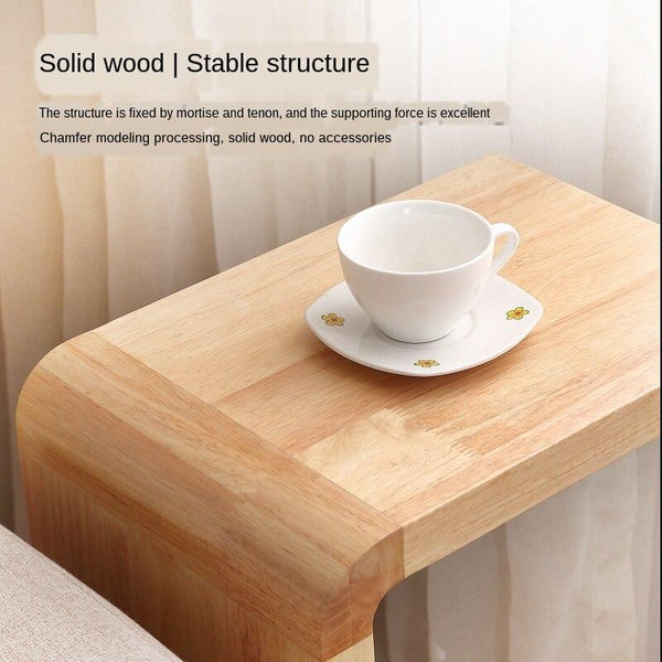 Syezyo Side Table Solid Wood U-shaped Bedside Table C- Shaped Tatami Storage Rack Small-sized Corner