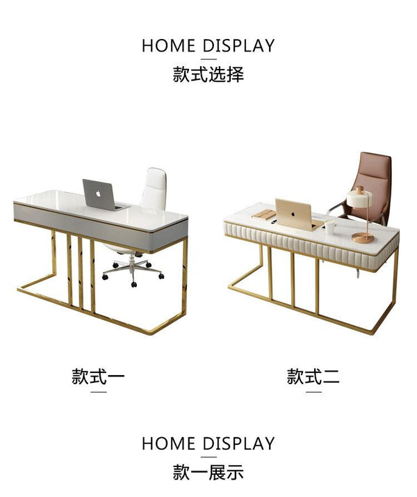 Anershu Nordic Marble Desk Luxury Desk Single Computer Desk Simple Modern Writing Desk Negotiation
