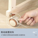 Crib Solid Wood Baby Bed Lacquerless Baby Cradle Foldable Multifunctional Desk Mobile Portable