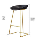 Nordic Bar Chair Bar Stool Gold Iron Stool Modern Simple Home High Chair