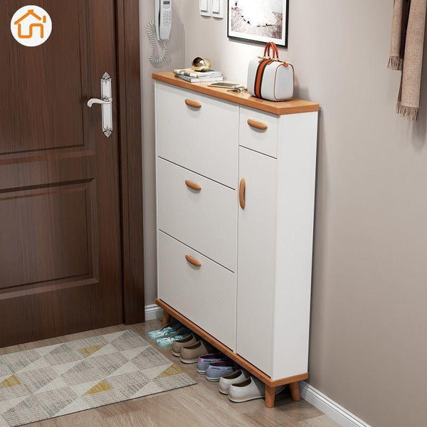 Shoe Rack Nordic Tipping Bucket Household Entrance Large Capacity Storage Porch Cabinet Indoor
