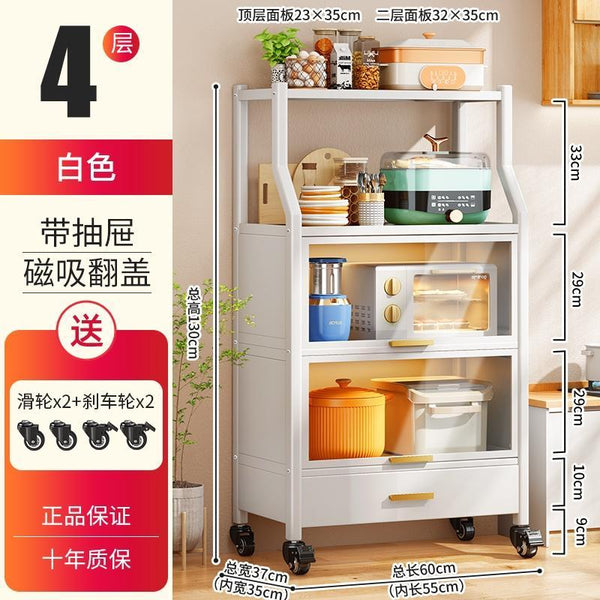 Kitchen Cabinet With Door Multi-functional Storage Cabinet For Bowls Chopsticks Plates Dishes Pans