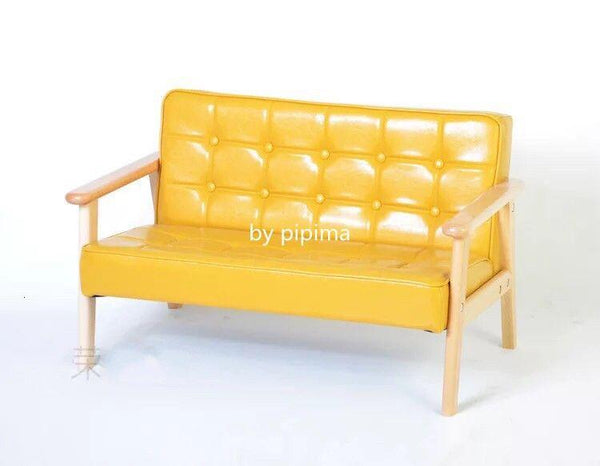 Fart mom INS Nordic solid wood stool small sofa children's room kindergarten decoration baby photo