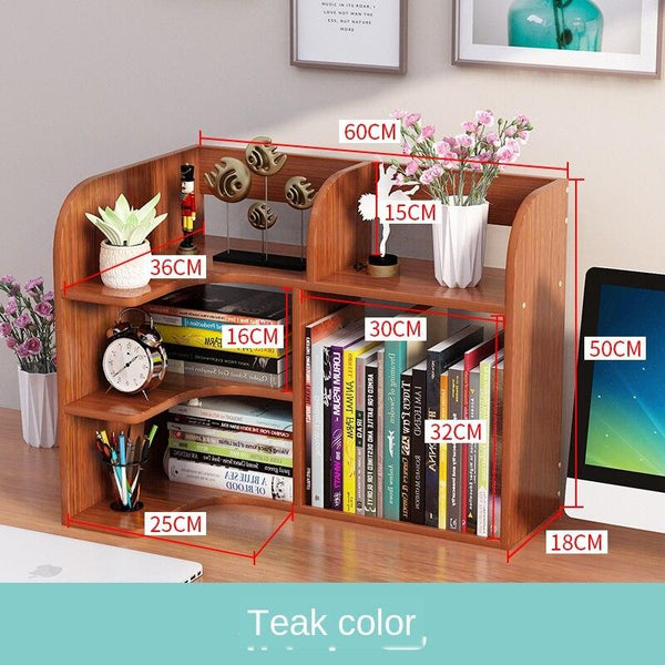 Desk Small Bookshelf on Simple Office Desktop Rack Multi-layer Student Dormitory Storage Children