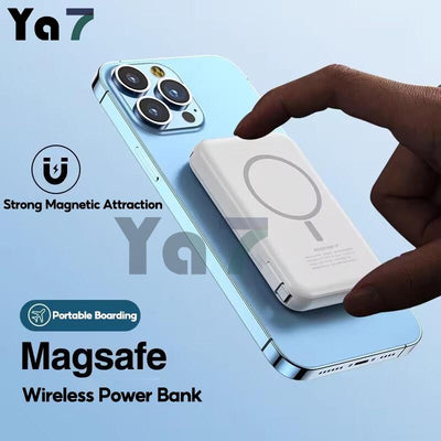 Ya7 Magnetic Wireless Power Bank - 10000mAh Battery Pack Powerbank Charger For IPhone 14/13/12