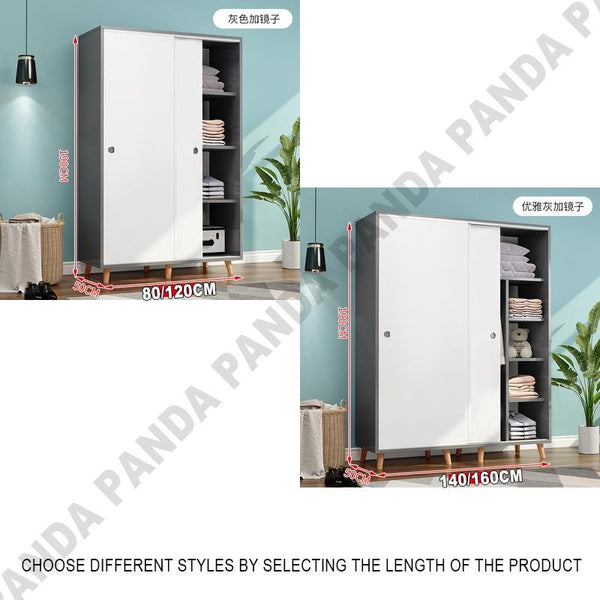 Wardrobe Whit Mirror Sliding Wardrobe Bedroom Dressing Mirror Wardrobe Storage Cabinet
