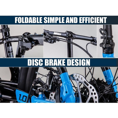 🔥In Stock🔥Trinx-Flybird Foldable Bicycle 20-inch Shimano 8-speed Aluminum Alloy Frame Folding