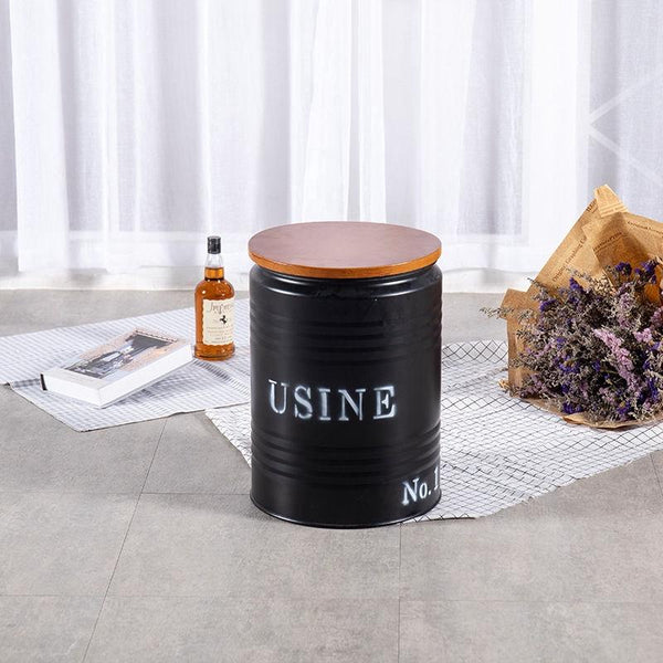 Dining Vintage Industrial Wind Chair Iron Bucket European Bar Change Shoe To Collect Storage Stool