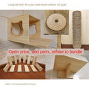 Wood Solid Magic Hanging Hand Climbing Rack Wall Type Nest Platform Soft Ladder Sisal Scratch Column