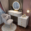 YICHANG LED Nordic Dressing Table Network Red Make Up Table Small Family Bedroom Modern Simple Wood