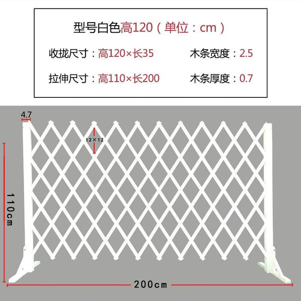 Outdoor Anticorrosive Wooden Fence Guardrail Telescopic Indoor Flower Garden Courtyard Decoration