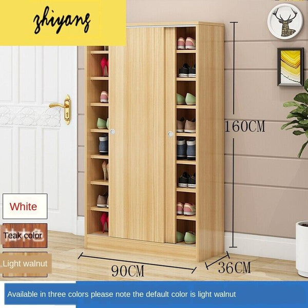 Solid Wood Multi-functional Multi-layer Simple Hallway Cabinet Economical Household Shoe Rack Large