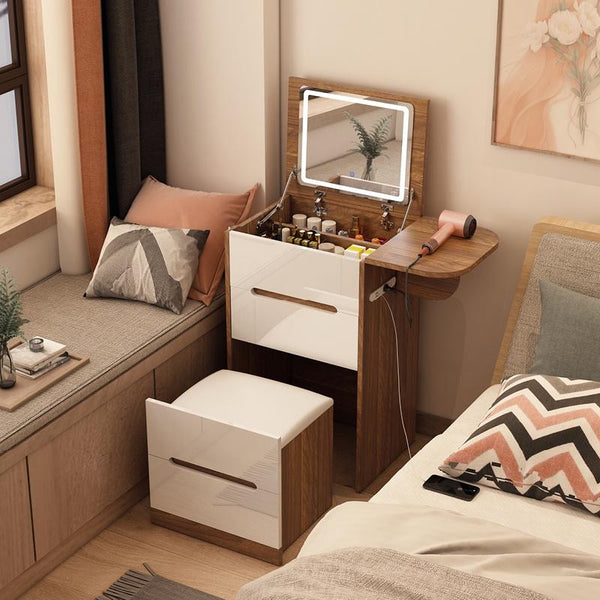 YICHANG Nordic Dressing Table Bedroom Modern Simple Small Family Type Flip Small Dressing Table Mini