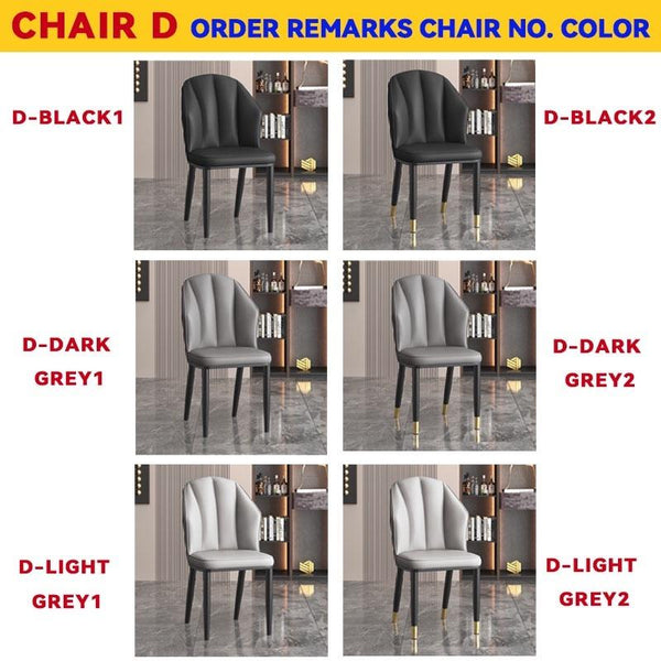 DF Sintered Stone Dining Table Set Extendable Marble Long Table and Chair