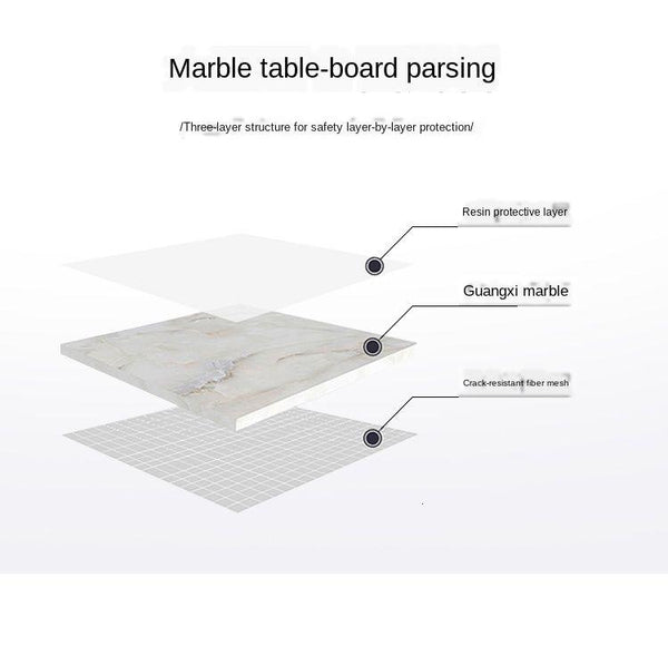 Marble Dining Solid Wood Rectangular Small Apartment Modern Simple Household Table Light Luxury