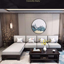 New Chinese Solid Wood Sofa Combination Zen After The Modern Minimalist Chinese Style Living Room