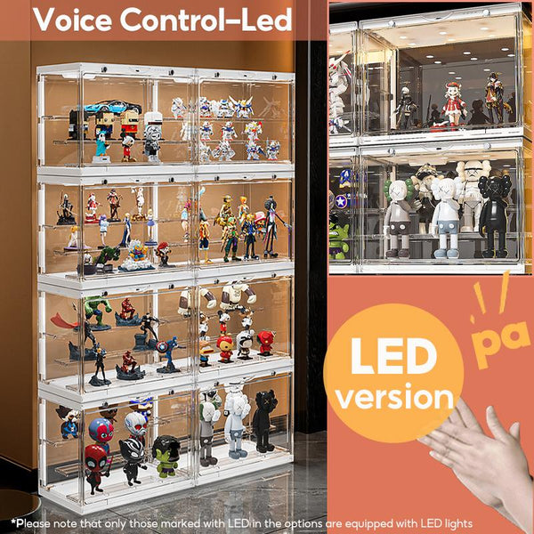 Popmart Display Box Acrylic Figurine Display Case For Blind box Lego With Display Shelf Transparent