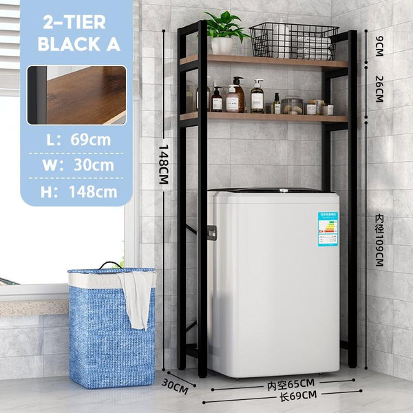 PYGH Washing Machine Rack Flip Washing Machine Bathroom Storage Rack Toilet Storage Rack