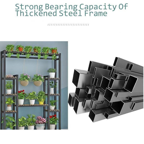 Indoor Screen Partition Living Room Xuanguan Green Flower Pot Rack Iron Floor-to-ceiling Multi-layer