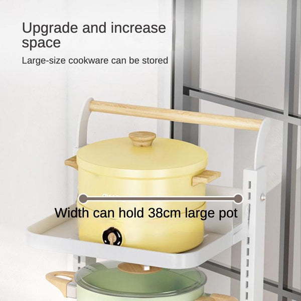Kitchen pot rack multi-layer storage rack floor type household vegetable pot rack multi-functional