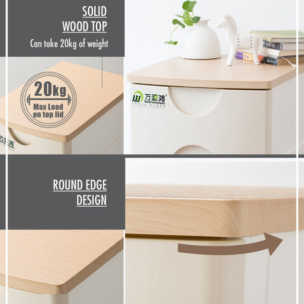 🍀sn🍀houze - 4 / 5 Tier Wooden Top Cabinet ( 60.5l x 48w x 103/128h )cm