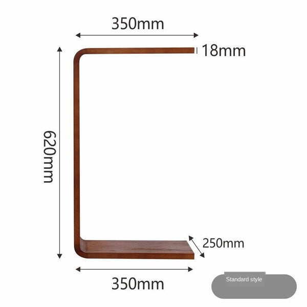 Syezyo Side Table Solid Wood U-shaped Bedside Table C- Shaped Tatami Storage Rack Small-sized Corner