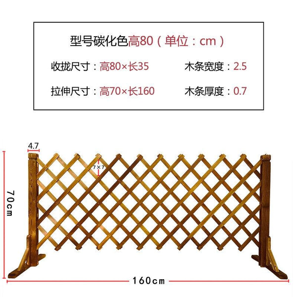 Outdoor Anticorrosive Wooden Fence Guardrail Telescopic Indoor Flower Garden Courtyard Decoration
