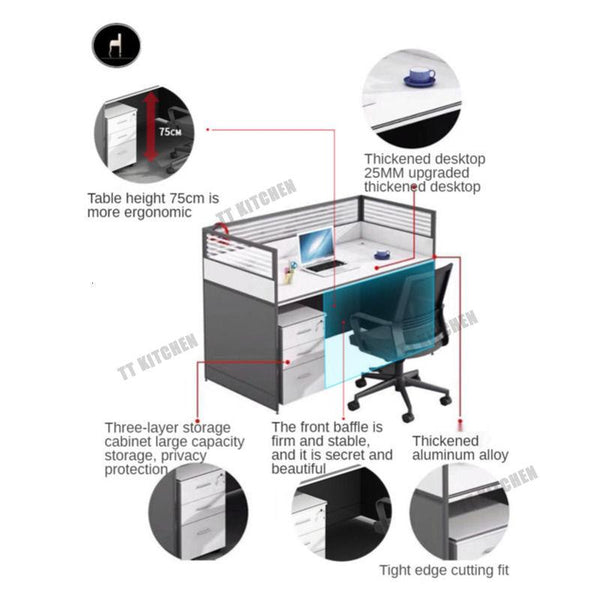 Office Table Staff 2021 Screen Office Simple Table Computer Chair Combination Partition Work Station