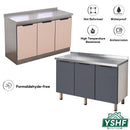 YSHF Kitchen Cabinet Storage Household With Gas Stove Sink Kitchen Cupboards Stainless Steel Kitchen