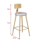 Nordic bar chair light modern simple high chair back bar stool