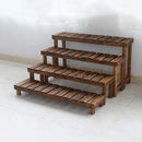 Solid Wood Flower Rack Ladder Succulent Plant Multi-storey Home/ Balcony Anticorrosive Room
