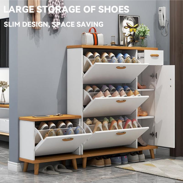 Shoe Rack Nordic Tipping Bucket Household Entrance Large Capacity Storage Porch Cabinet Indoor